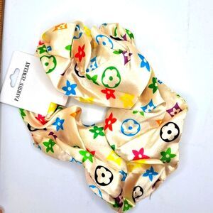 Cream ivory Luxury scrunchie satin Jumbo huge hair tie scrunchie
